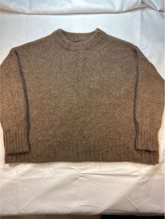 Sweaters - Jenni Kayne Baby Alpaca Crew Neck Sweater Brown /Taupe Wool Blend M